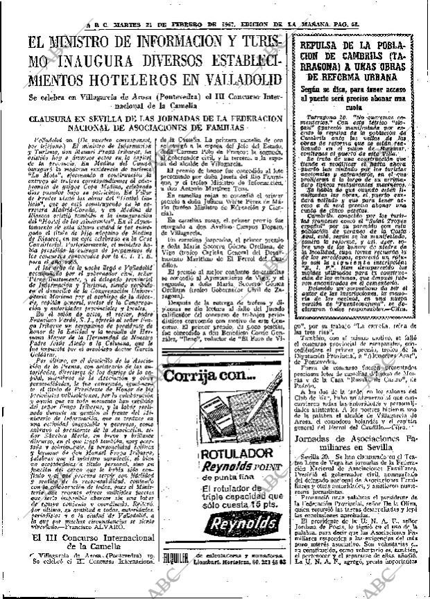 ABC MADRID 21-02-1967 página 53