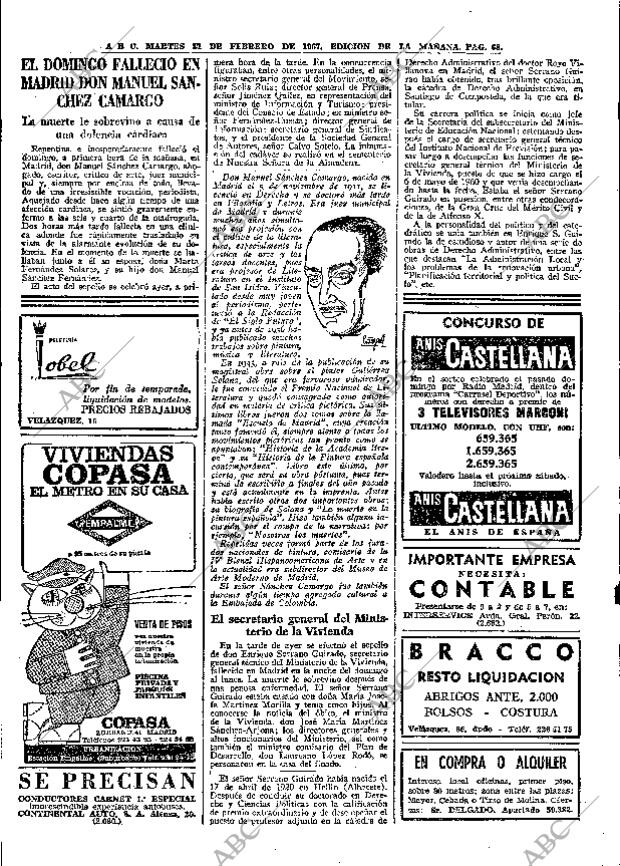ABC MADRID 21-02-1967 página 68