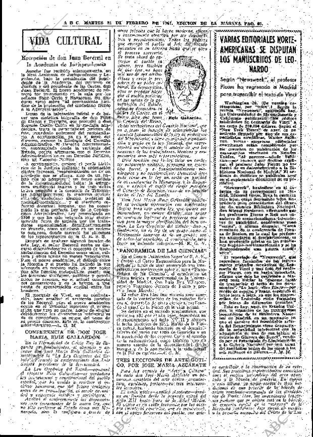 ABC MADRID 21-02-1967 página 69