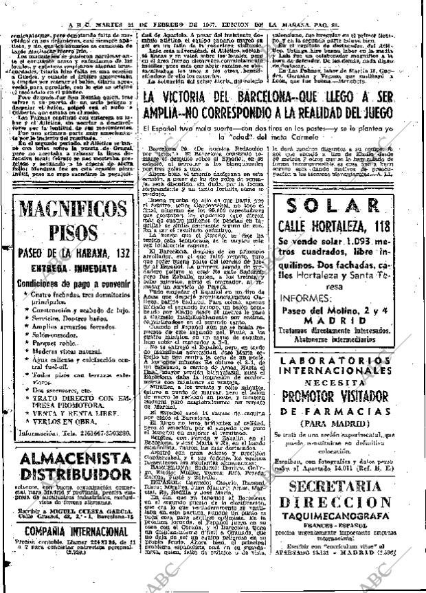 ABC MADRID 21-02-1967 página 80