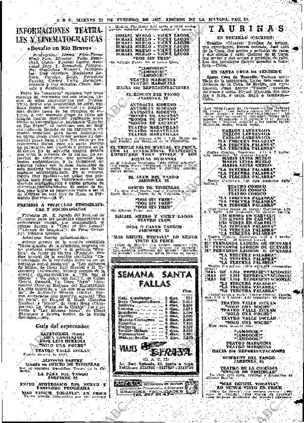 ABC MADRID 21-02-1967 página 89