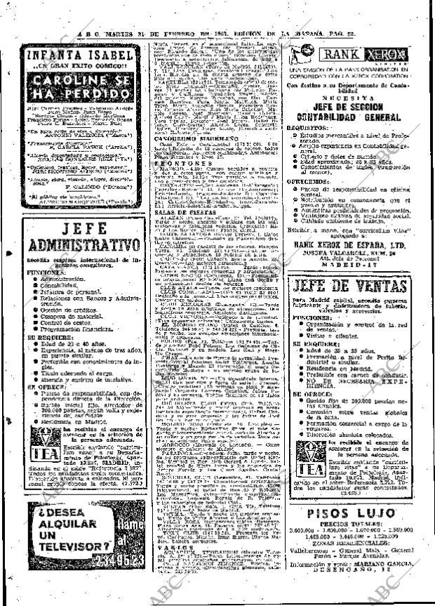 ABC MADRID 21-02-1967 página 92