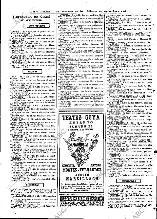 ABC MADRID 21-02-1967 página 93