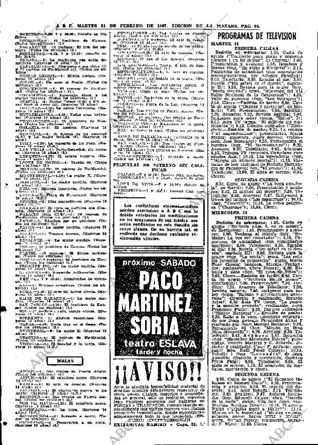 ABC MADRID 21-02-1967 página 94