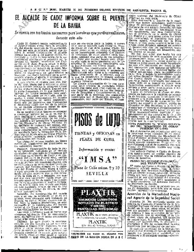 ABC SEVILLA 21-02-1967 página 41