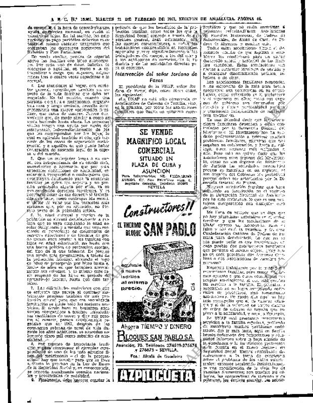 ABC SEVILLA 21-02-1967 página 44