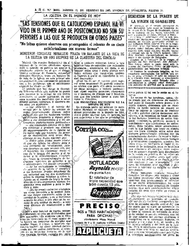 ABC SEVILLA 21-02-1967 página 51