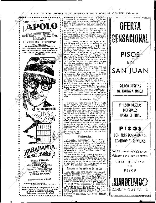 ABC SEVILLA 21-02-1967 página 56