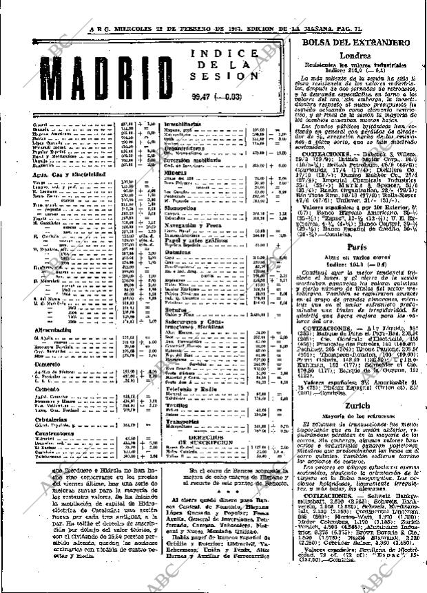 ABC MADRID 22-02-1967 página 71