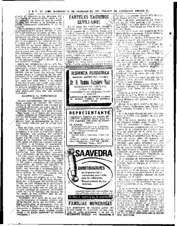 ABC SEVILLA 26-02-1967 página 66