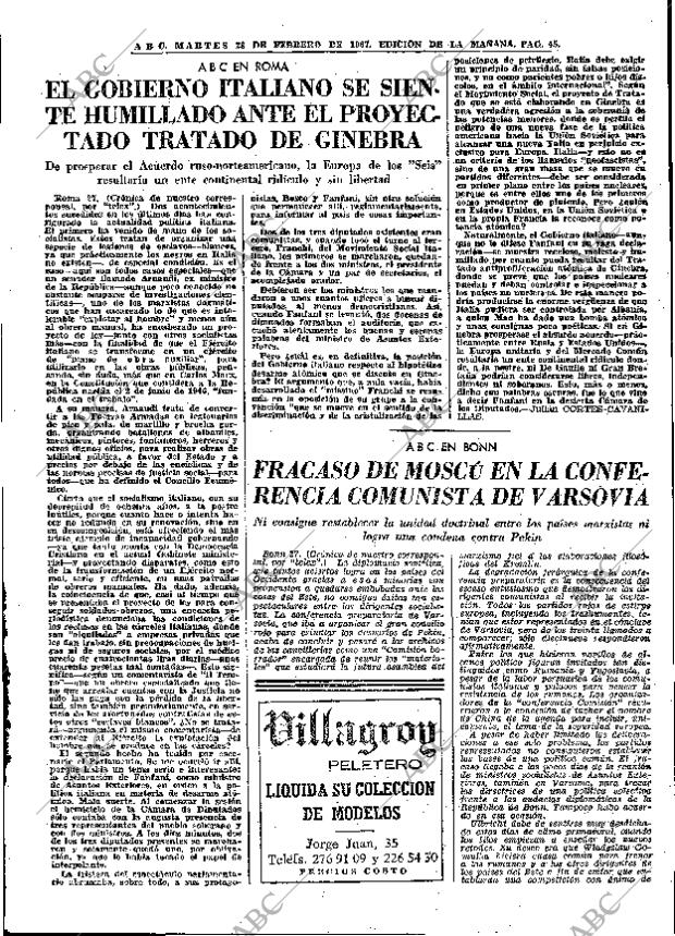 ABC MADRID 28-02-1967 página 45