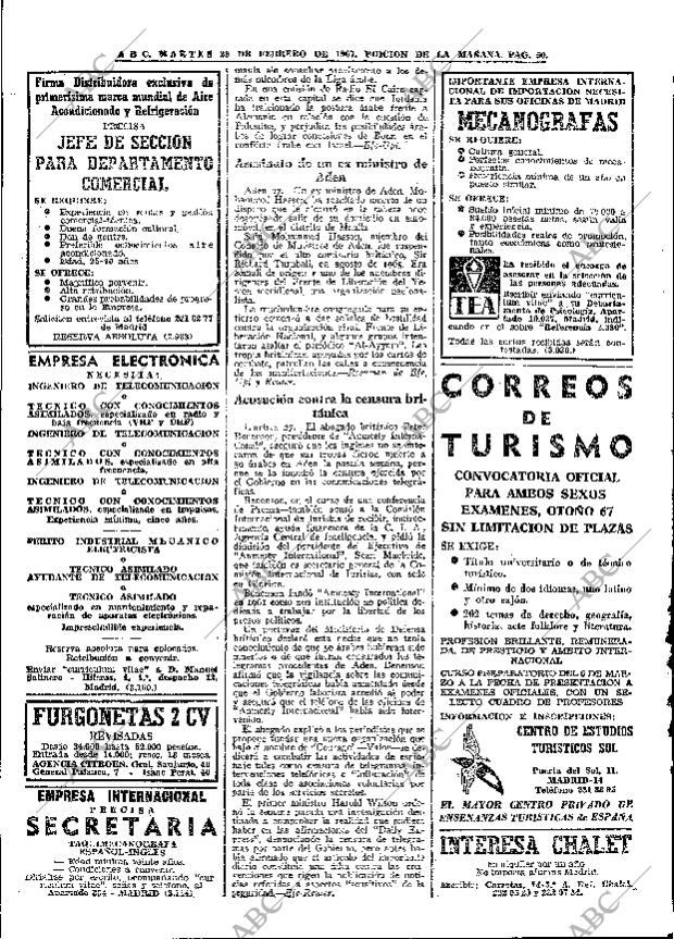 ABC MADRID 28-02-1967 página 50