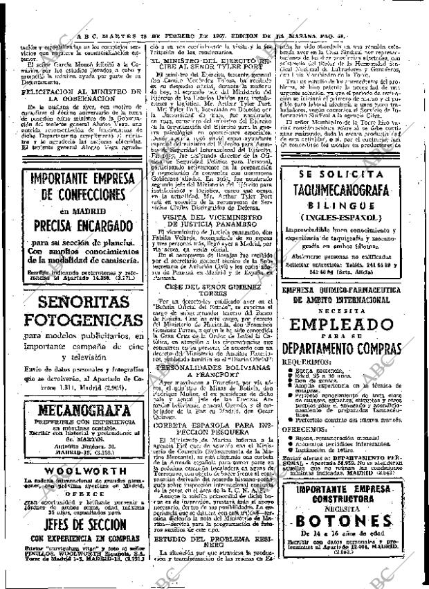 ABC MADRID 28-02-1967 página 56