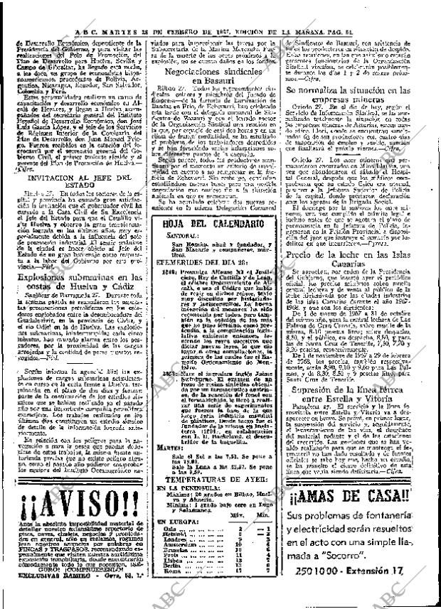 ABC MADRID 28-02-1967 página 64