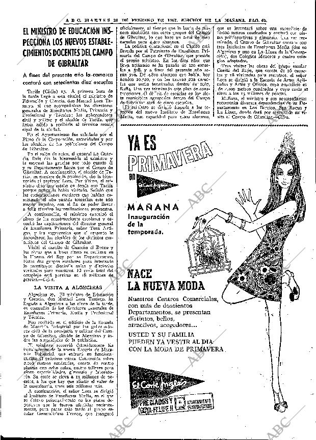 ABC MADRID 28-02-1967 página 65