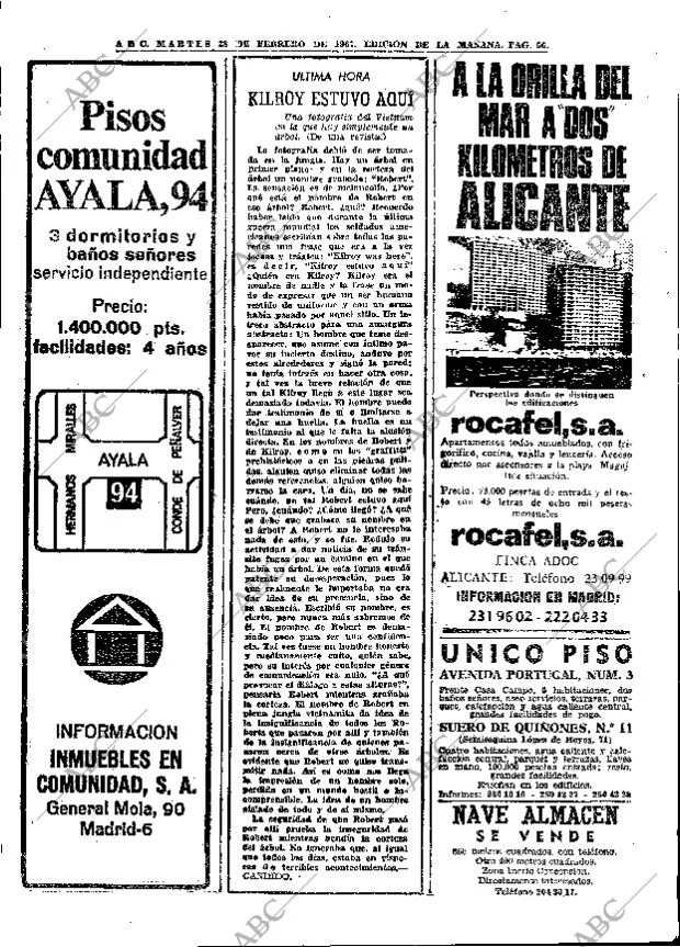 ABC MADRID 28-02-1967 página 66