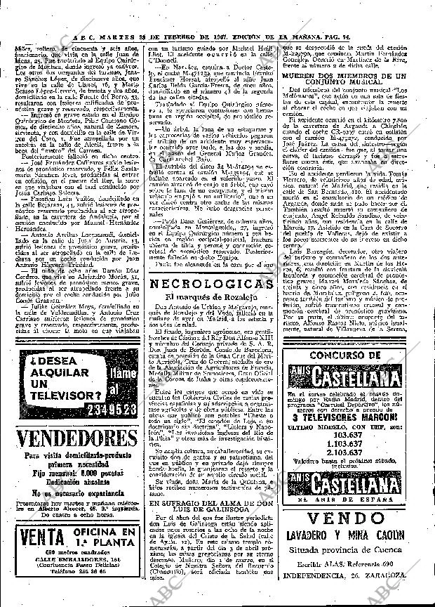 ABC MADRID 28-02-1967 página 74