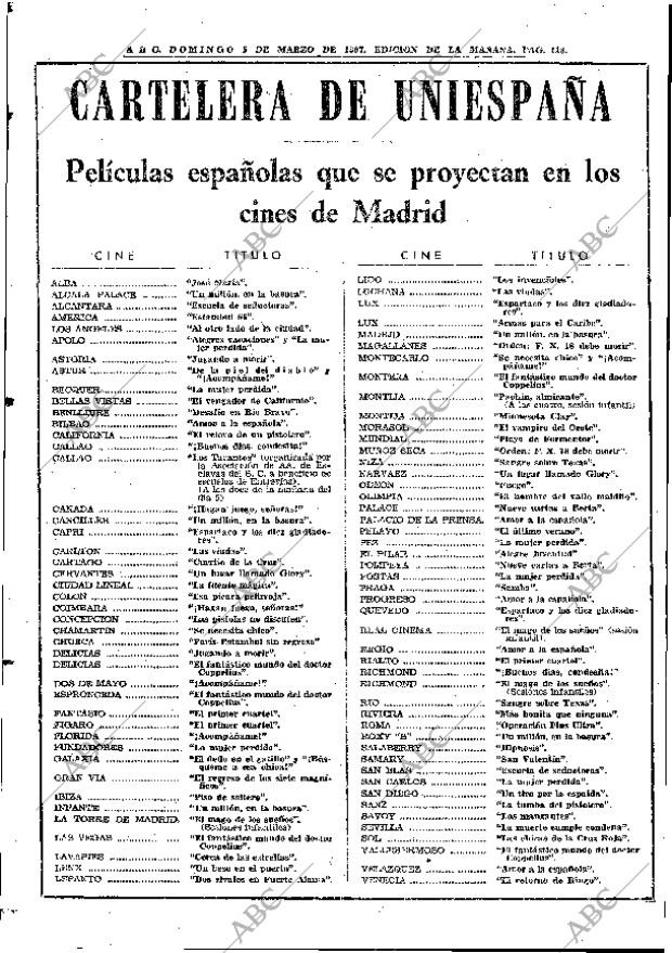 ABC MADRID 05-03-1967 página 118