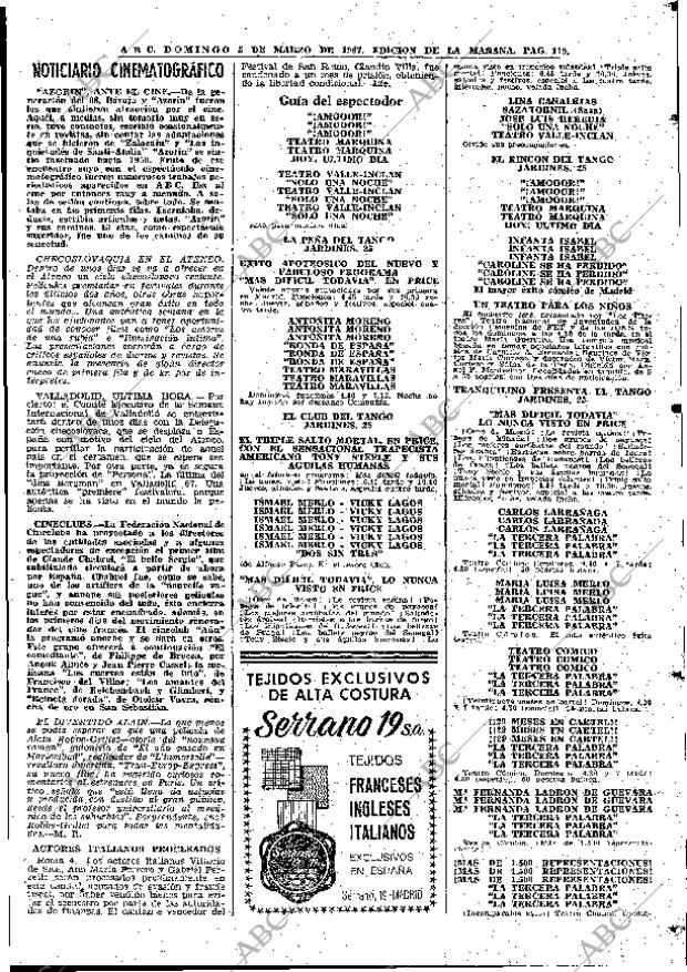 ABC MADRID 05-03-1967 página 119