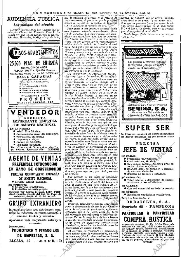 ABC MADRID 05-03-1967 página 92