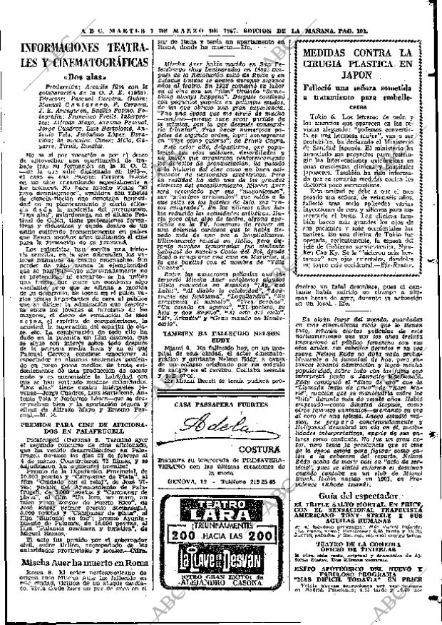 ABC MADRID 07-03-1967 página 101