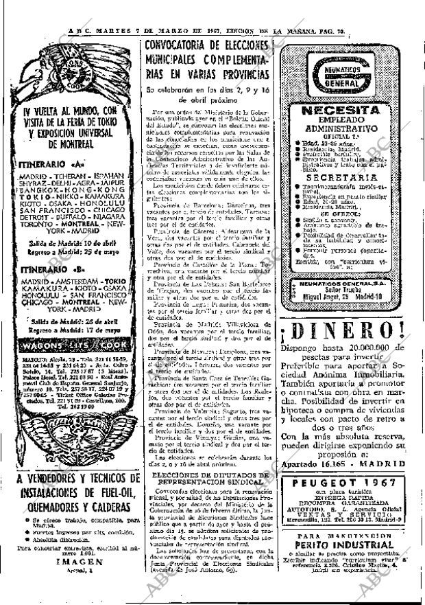 ABC MADRID 07-03-1967 página 70