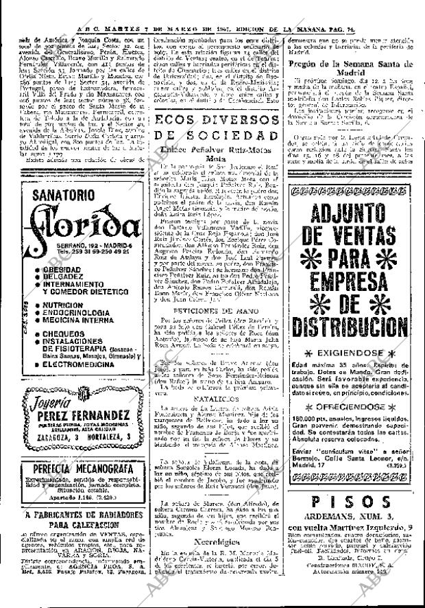 ABC MADRID 07-03-1967 página 74