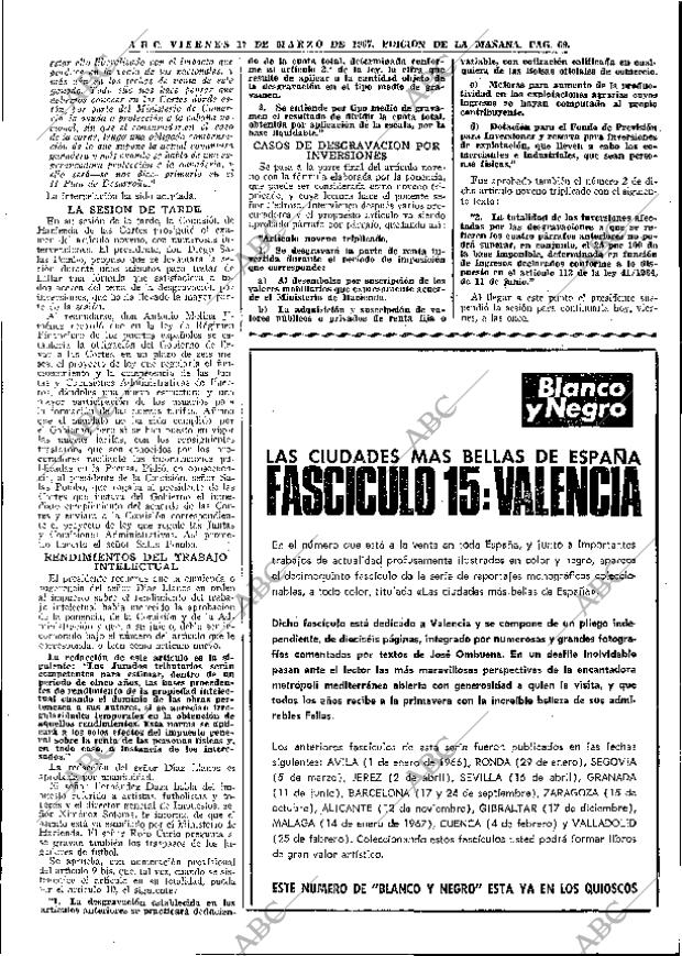 ABC MADRID 17-03-1967 página 69