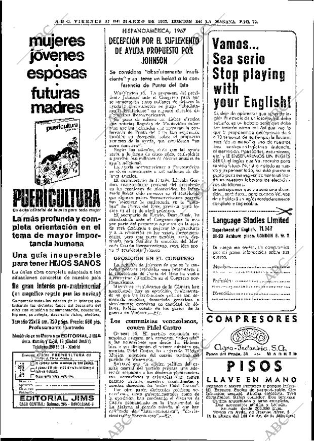 ABC MADRID 17-03-1967 página 72