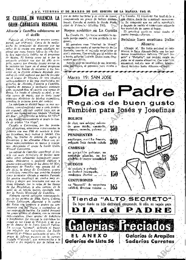 ABC MADRID 17-03-1967 página 87