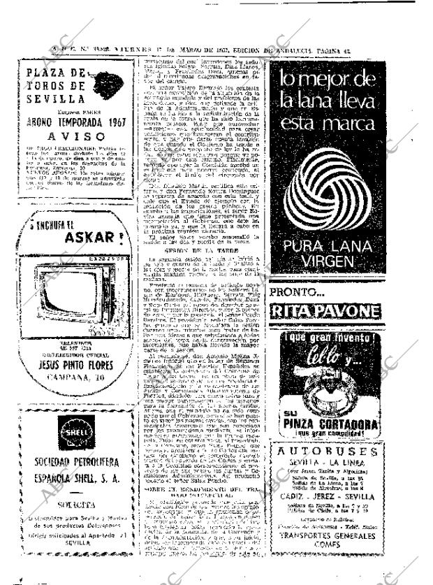 ABC SEVILLA 17-03-1967 página 42