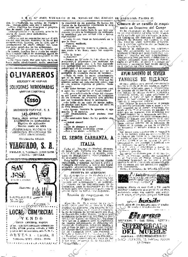 ABC SEVILLA 17-03-1967 página 62
