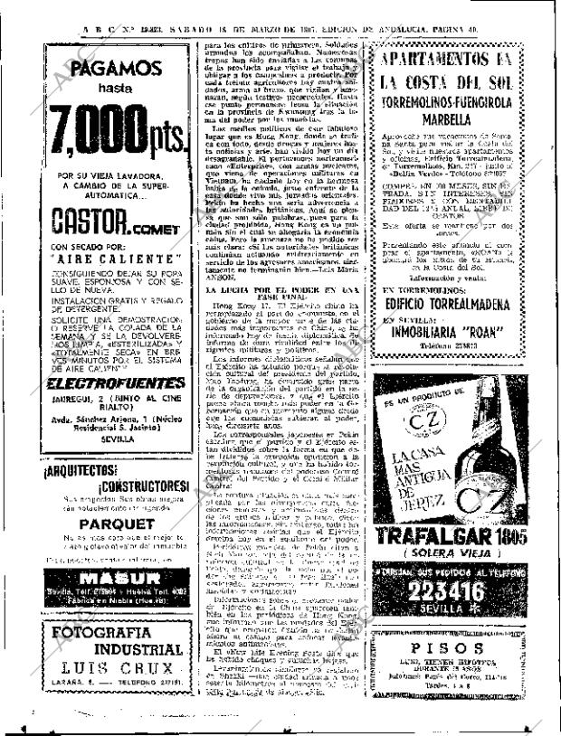 ABC SEVILLA 18-03-1967 página 40