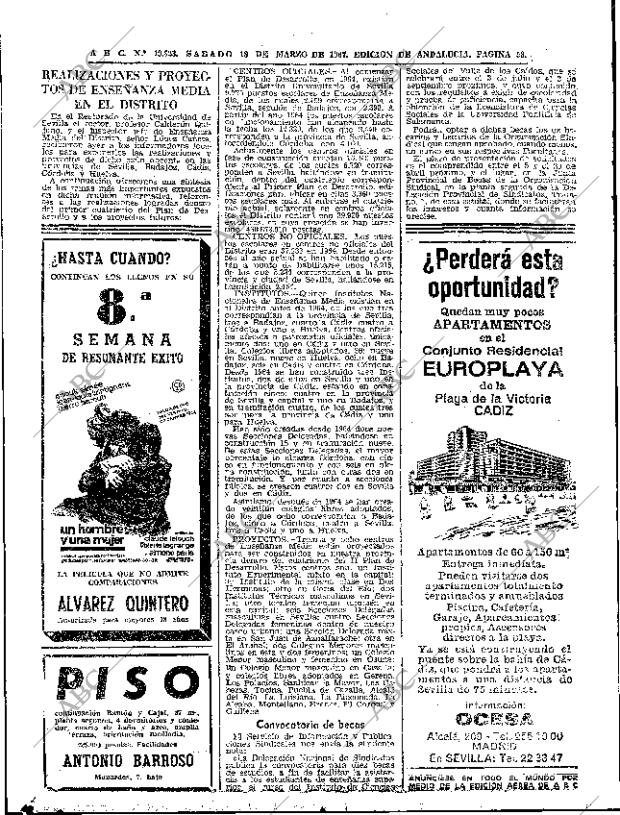 ABC SEVILLA 18-03-1967 página 58