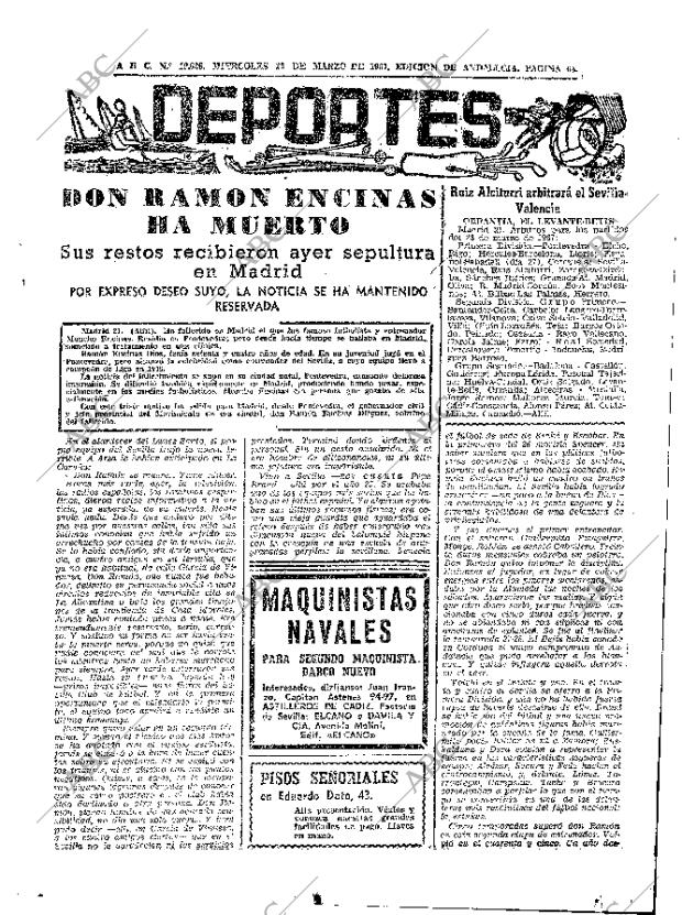 ABC SEVILLA 22-03-1967 página 63