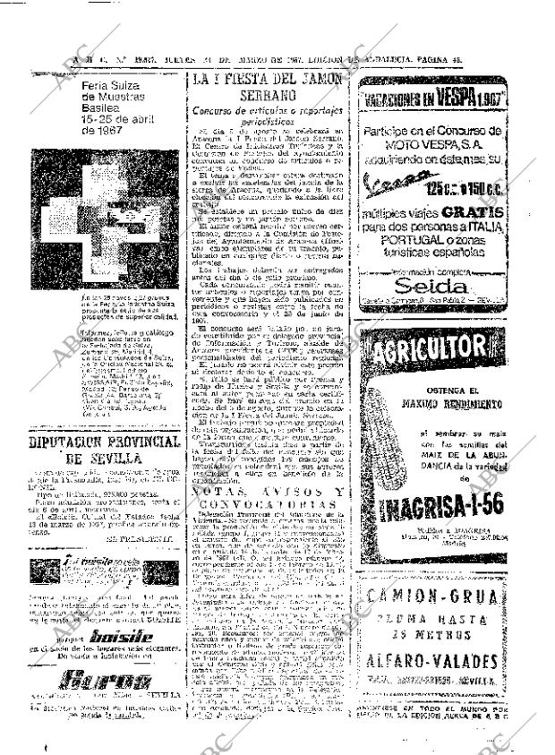 ABC SEVILLA 23-03-1967 página 46