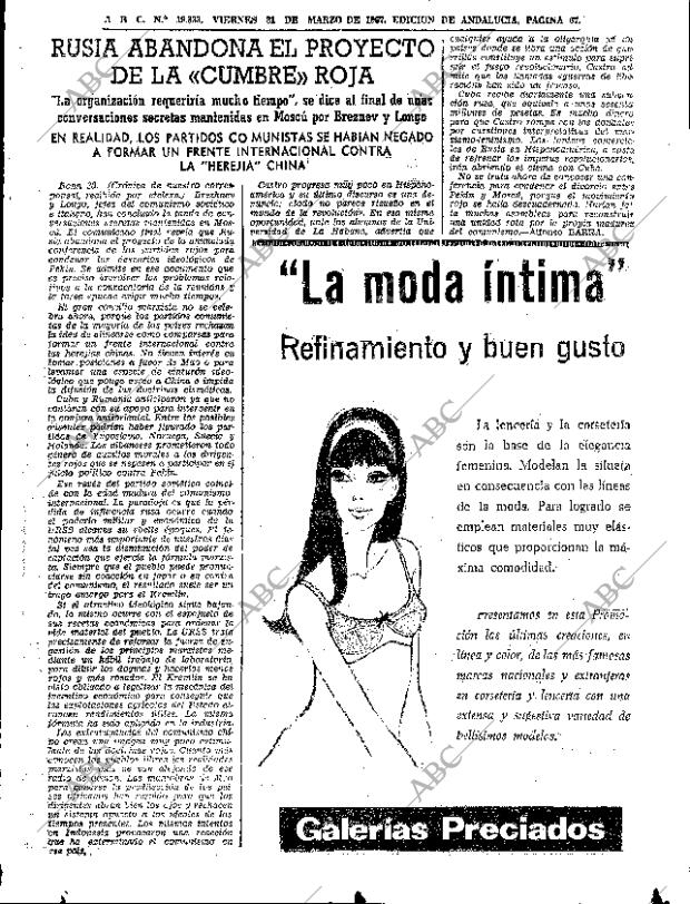 ABC SEVILLA 31-03-1967 página 67