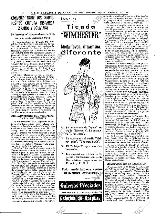 ABC MADRID 01-04-1967 página 42