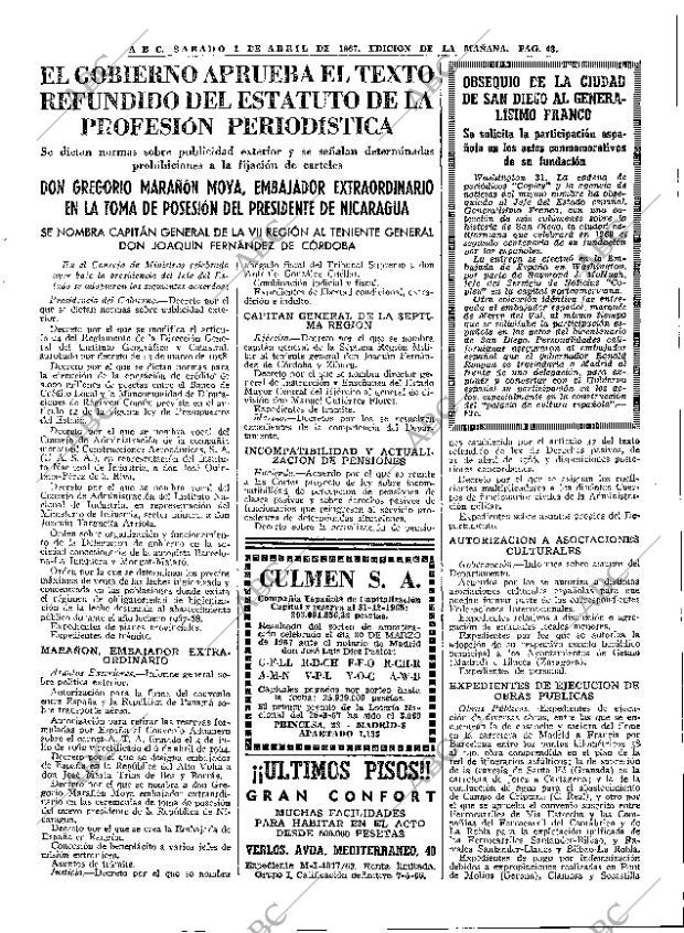 ABC MADRID 01-04-1967 página 43