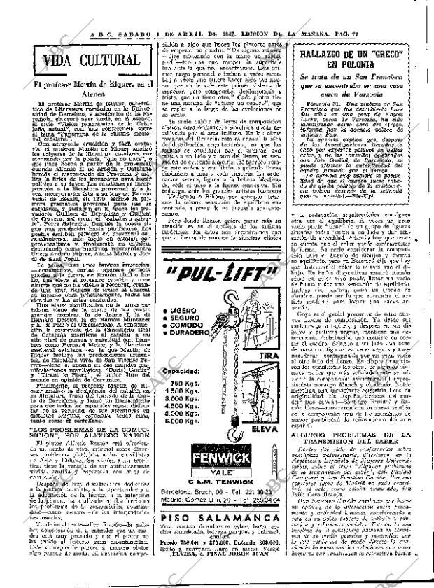 ABC MADRID 01-04-1967 página 77