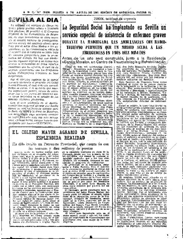 ABC SEVILLA 04-04-1967 página 51