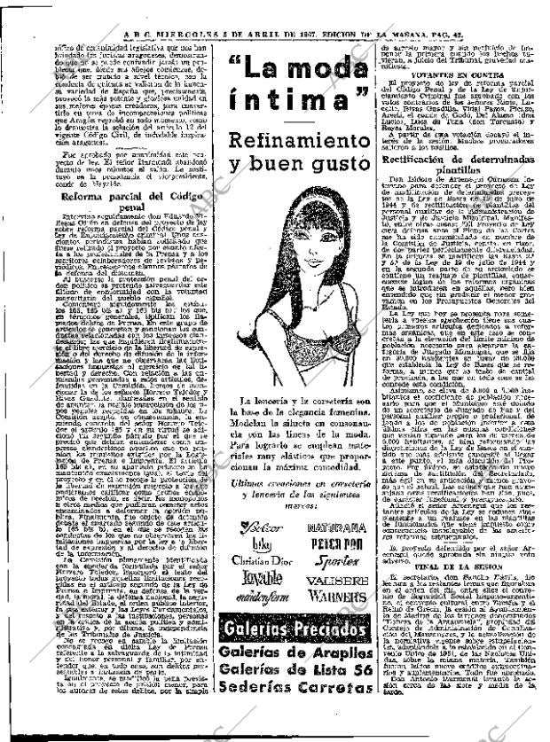 ABC MADRID 05-04-1967 página 42