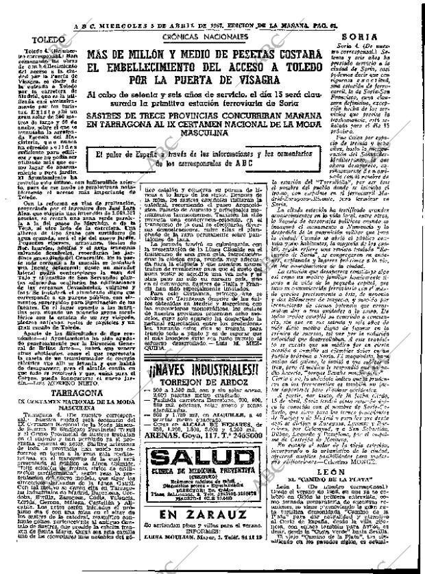 ABC MADRID 05-04-1967 página 61