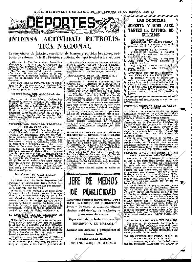 ABC MADRID 05-04-1967 página 83