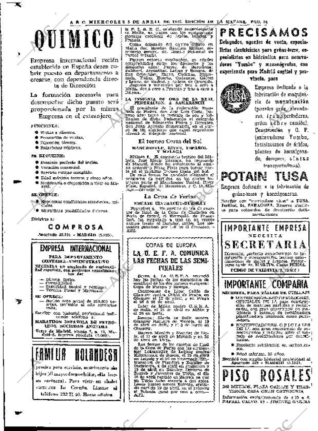 ABC MADRID 05-04-1967 página 84