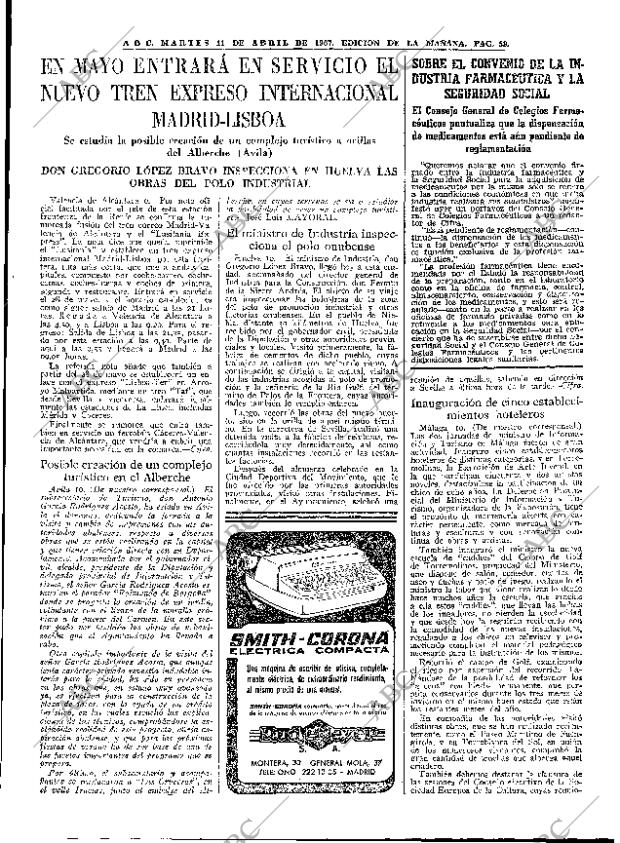 ABC MADRID 11-04-1967 página 59