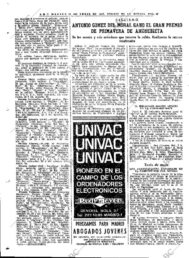 ABC MADRID 11-04-1967 página 92