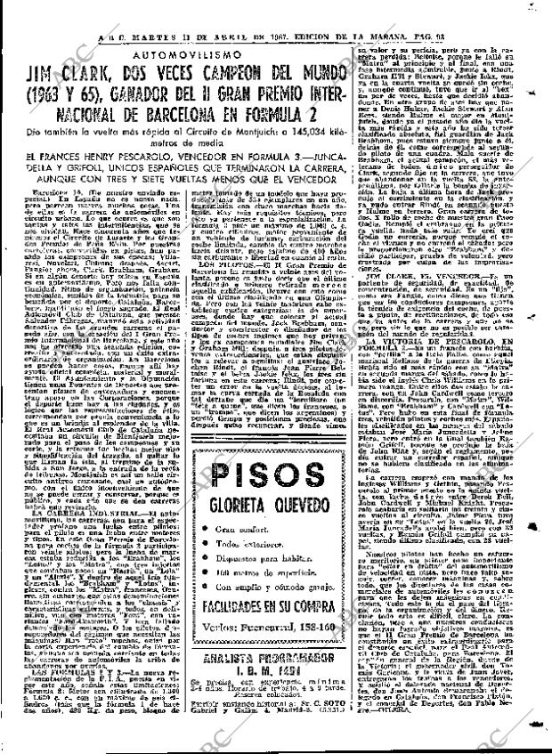 ABC MADRID 11-04-1967 página 93
