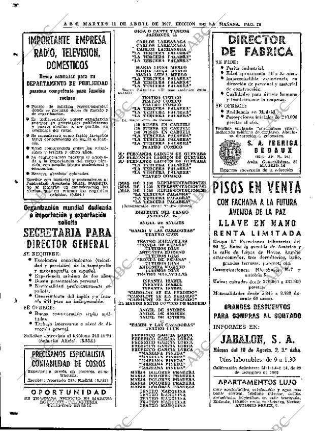 ABC MADRID 11-04-1967 página 98