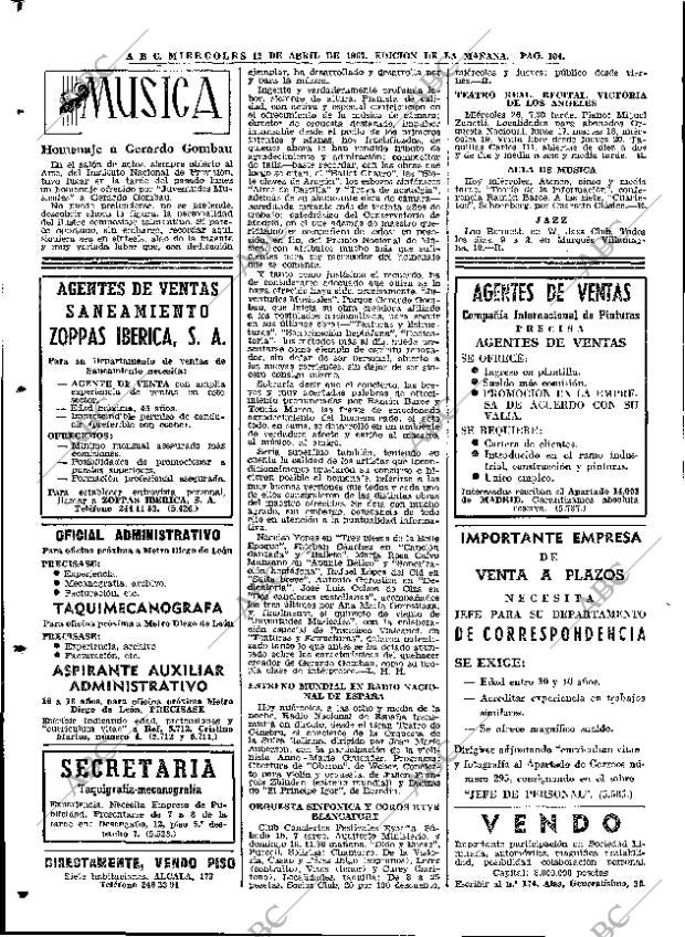 ABC MADRID 12-04-1967 página 104